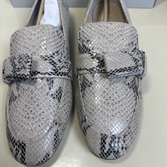 Sole Society So Tamani Women's Flat Loafers Tan Snakeskin Size 10 Runs Large - Picture 4 of 11